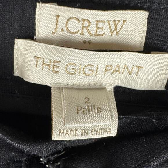 J‎ Crew Women's The GiGi Pant Comfy Stretchy Straight Black Pants Size 2 Petite - Picture 6 of 8